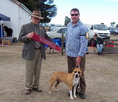 Rhino winning Intermediate In Group under a Canadian Judge