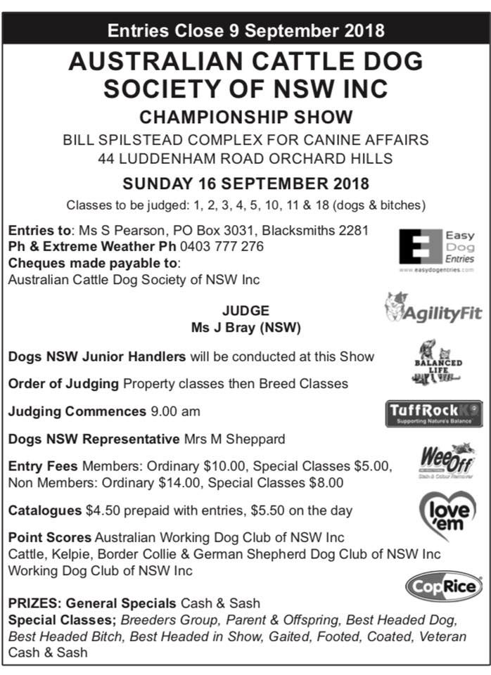 Australian Cattle Dog Society of NSW Inc.